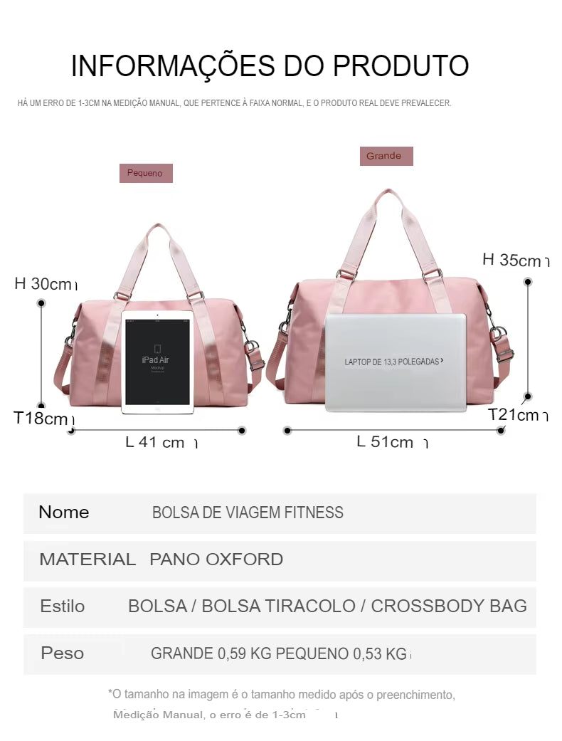 Bolsa de ginastica  Feminina  impermeável